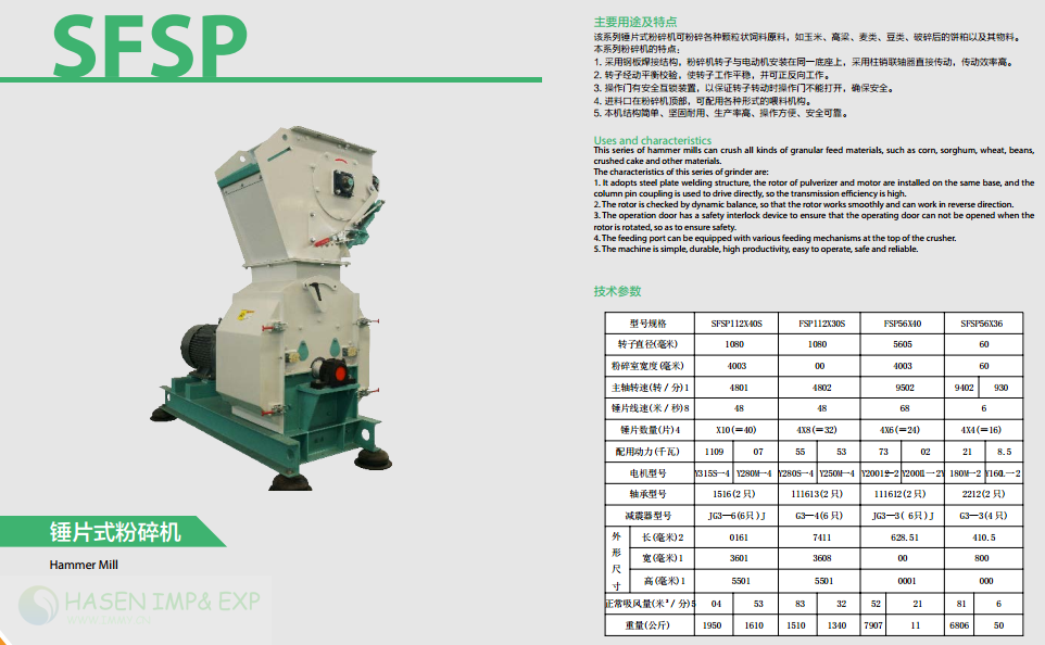 Wuxi Hasen Hammer Mill in wheat flour mill production line:www.immyhitech.com .jpg